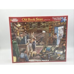 White Mountain 'Old Book Store' 1000p Jigsaw Puzzle by Steve Crisp -NEW & SEALED